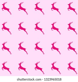 pink deer animal pattern