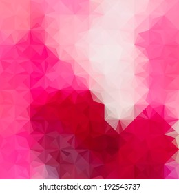 Pink defocused background with geometric triangular ornament
