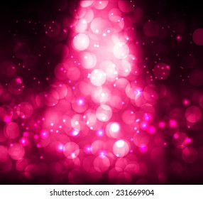 pink Defocused Light, Flickering Lights, Vector abstract festive background with bokeh defocused lights. 