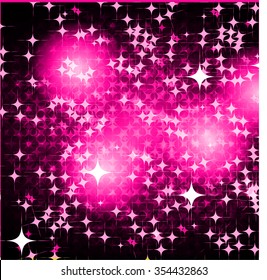 pink Defocused Light, Flickering Lights, Vector abstract festive background with bokeh defocused lights. star