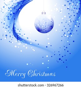 Pink deicate bauble on a white Christmas background.