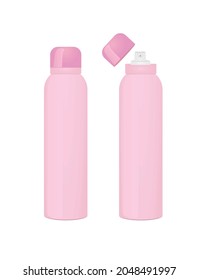 Rosa Deodorant Flasche. Vektorgrafik