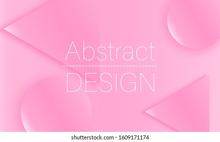 Pink design. Fluid shapes. Minimal cover design. Creative colorful wallpaper. Trendy gradient poster. Vector illustration. Abstract pink background.