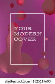 Pink design template and illustration in stylish and trende bright gradient colors with abstract fluid shapes, paint splashes, ink drops - futuristic posters, banners and cover designs.