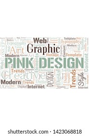 Pink Design word cloud. Wordcloud made with text only.