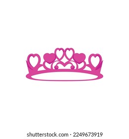 Pink diadem tiara crown monarchy design