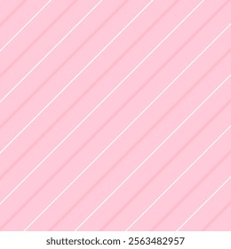 Pink diagonal striped seamless pattern. Elegant minimalist design with soft lines. Perfect Valentine’s day background for love-themed creative projects.