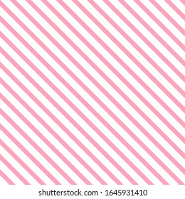 Pink diagonal stripes vector seamless pattern. Abstract geometric stripy background. Linear simple backdrop.