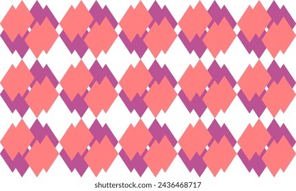 pink diamond abstract with red diamond overlap repeat pattern, replete image, design for fabric printing