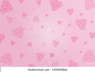 Pink diamond background vector