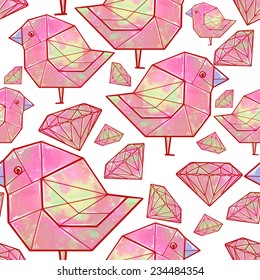pink diamond. bird