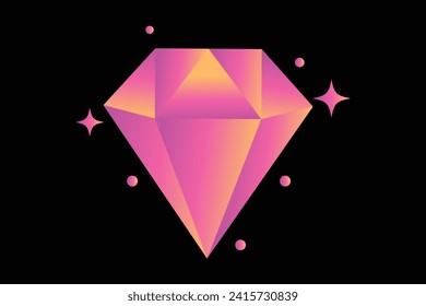 Pink Diamond Fortune Sticker Design