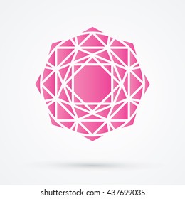 Pink Diamond graphic vector.
