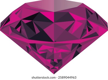 pink Diamond  icon sticker, 3D rendering, transparent background