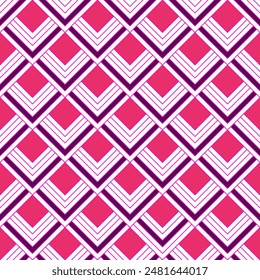 Pink diamond Japanese wave pattern 