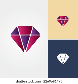 Design-Vektorgrafik für rosafarbene Diamanten 
