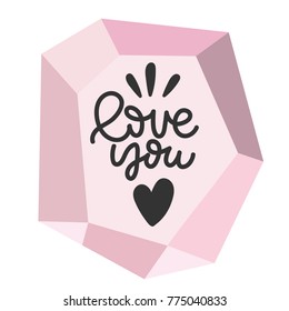 pink diamond with love