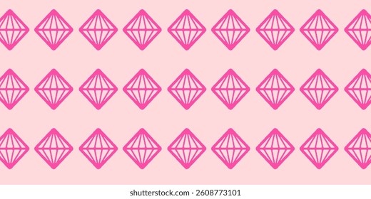 Pink Diamond Pattern on Pastel Background