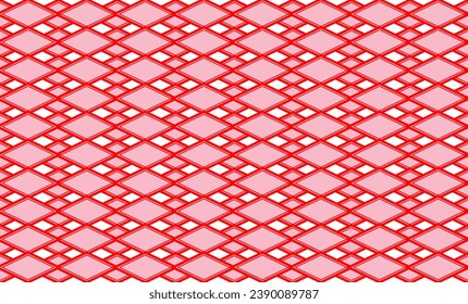 pink diamond with red bolder repeat pattern, replete image, design for fabric printing or background textures 