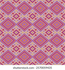 Pink diamond Seamless knitted pattern Thailand