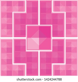 Pink diamond shapes geometric pattern,Seamless vector pattern,Fashion fabric patchwork design  
 ,EPS 10 vector and illustration