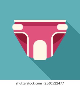 Pink diaper icon representing childcare, parenting, and baby care products