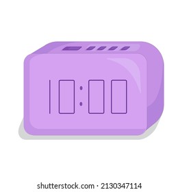 pink digital clock set to ten o'clock