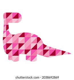 pink dino Cartoon hand drawn character. Dino handdrawn clipart.Isolated scandinavian cartoon illustration for children, book.Pixel color