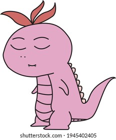 pink dino character model number 2
