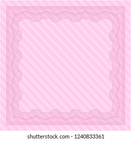 Pink Diploma template. Perfect design. Customizable, Easy to edit and change colors. With great quality guilloche pattern. 
