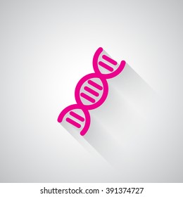 Pink Dna web icon on light grey background