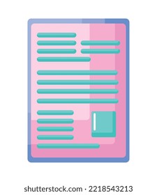 pink document file paper format