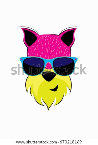 Pink Dog Stock Vector (Royalty Free) 670218169 - Shutterstock