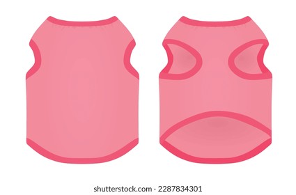 Pink dog dress. vector illustration