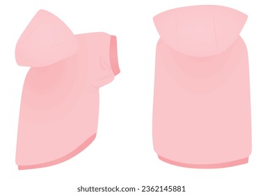 Pink dog dress. vector illustration