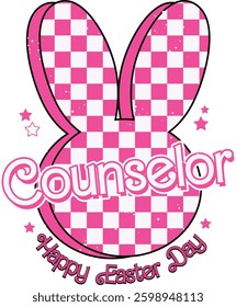 Pink Doll Easter Bunny Counselor