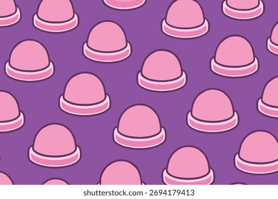 Fondo de patrón transparente de Objetos en forma de cúpula rosa
