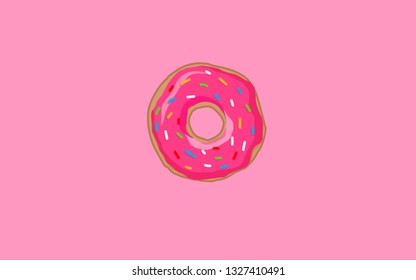 Pink Donut Background