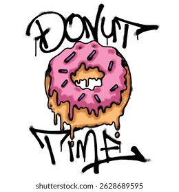 Pink Donut Urban Streetwear Art
