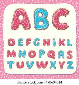 Pink donuts alphabet