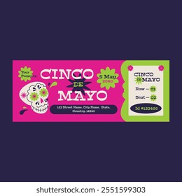 Pink Doodle Cinco De Mayo Ticket