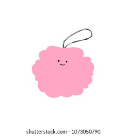 Pink doodle sponge, vector illustration