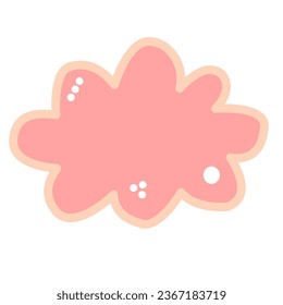 Pink doodles elements asterisks. hand-drawn in the style of doodles. Star symbol.