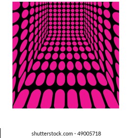 Pink Dot Cube Background - Vector Illustration