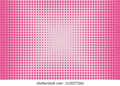 Pink dot lines. Halftone background. Futuristic panel. The backdrop to create a modernbackgrounds, posters, banners in the style of pop art style. Vector illustration