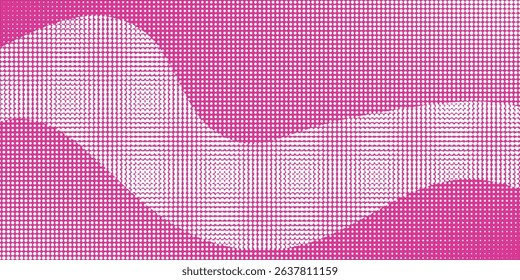Pink dot lines. Halftone background. Futuristic panel. The backdrop to create a modernbackgrounds, posters, banners in the style of pop art style. Vector illustration