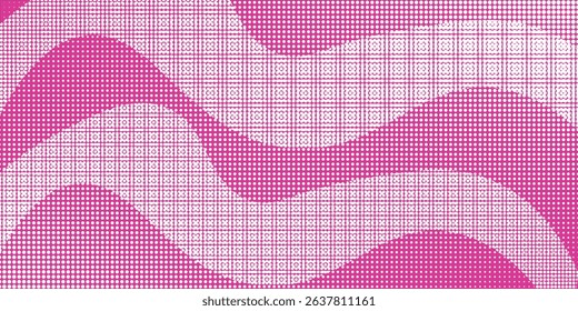 Pink dot lines. Halftone background. Futuristic panel. The backdrop to create a modernbackgrounds, posters, banners in the style of pop art style. Vector illustration