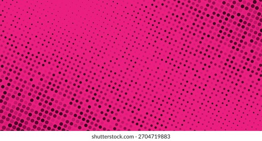 Fundo de textura de gradiente de padrão de ponto rosa. Ilustração abstrata em meio-tom e estilo pop art retro. Criativo conceito de design do Dia dos Namorados.