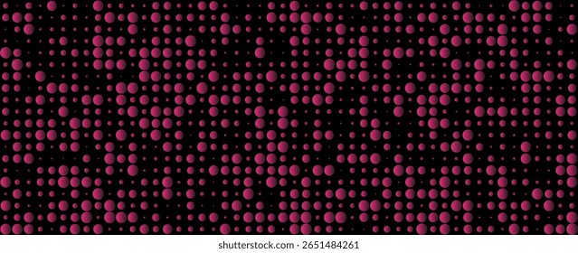 pink Dot Randomus isolated in black background.Dot Randomus on abstract background. Usable for design background - Vector Illustration