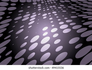 Pink doted abstract hill